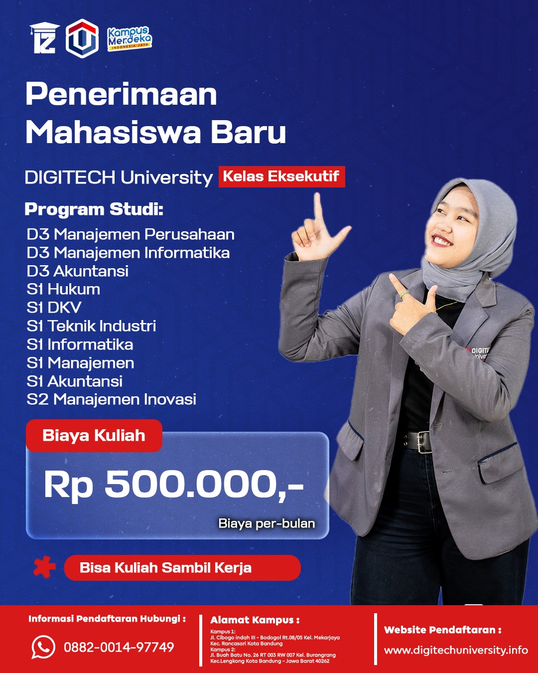 Kuliah Cuma 500 Ribu per Bulan Di Digitech University Bisa