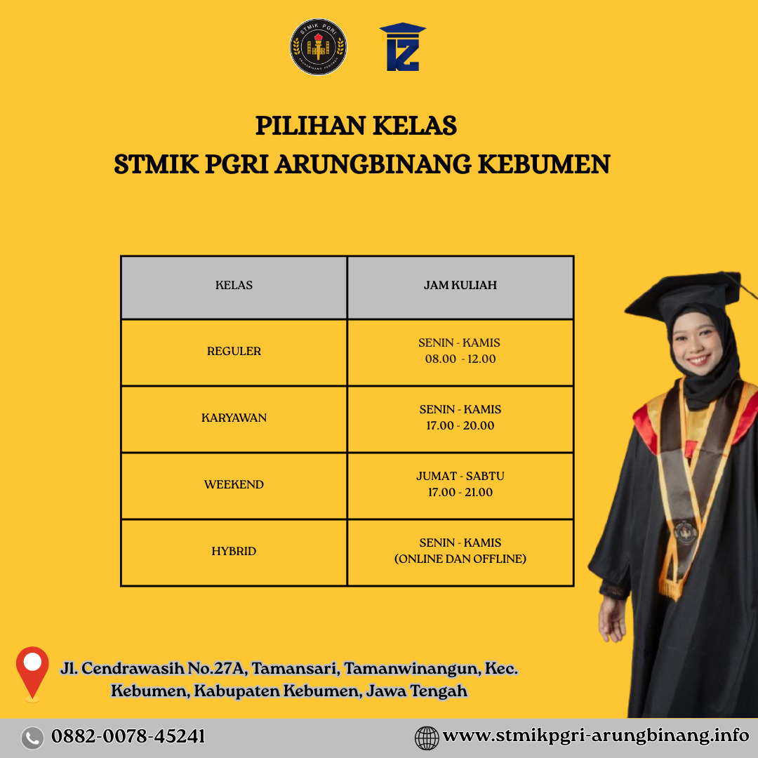 Pilihan Kelas di STMIK PGRI Arungbinang Kebumen