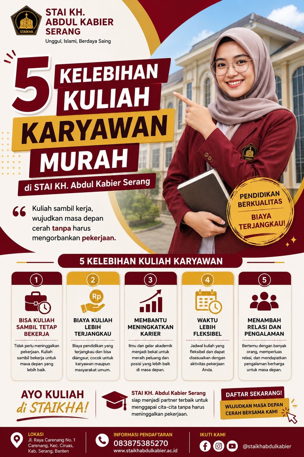 5 Kelebihan Kuliah Karyawan Murah di STAI KH. Abdul Kabier Serang