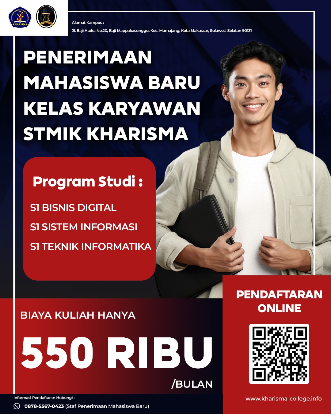 Kuliah Murah di Makassar : Solusi Fleksibel di STMIK Kharisma untuk Karyawan