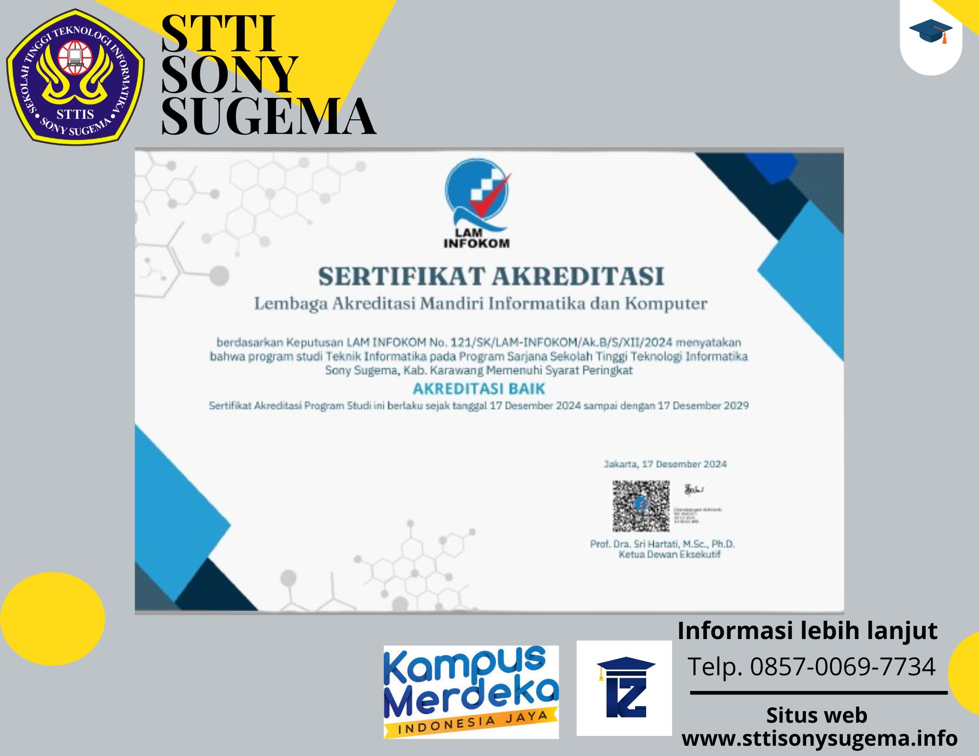 Kuliah karyawan terbaik di karawang STTI Sony Sugema 