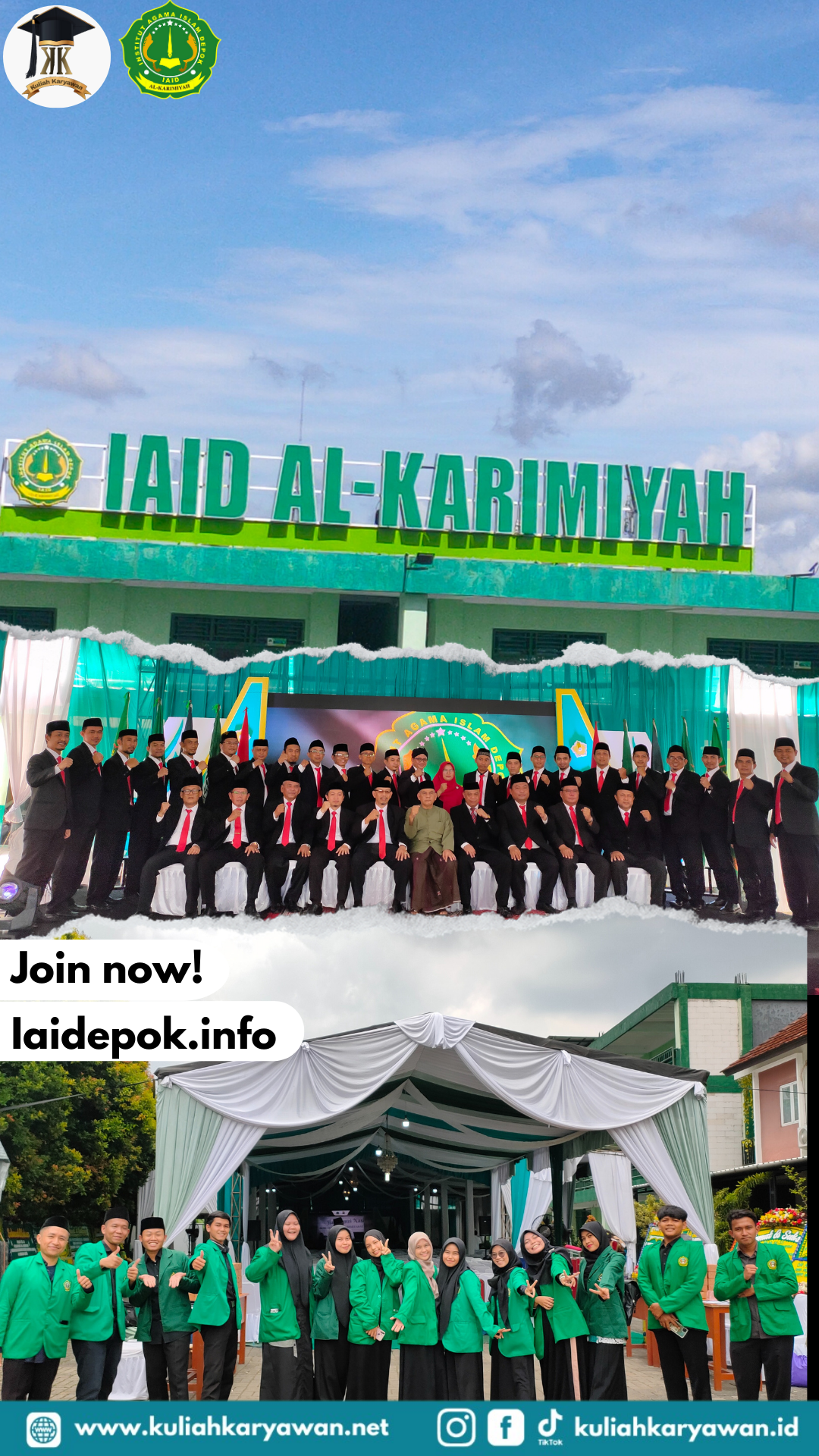 Institut Agama Islam Depok IAID Al Karimiyah kampus Syariah Kelas Karyawan dan Biaya terjangkau