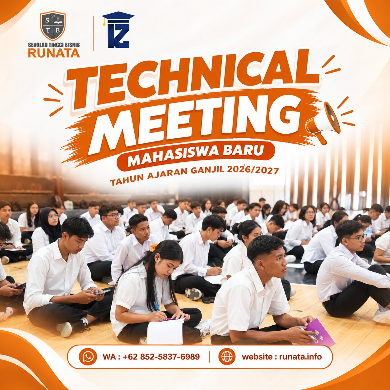 Technical Meeting Mahasiswa Baru STB Runata Tahun Ajaran Ganjil 2026/2027