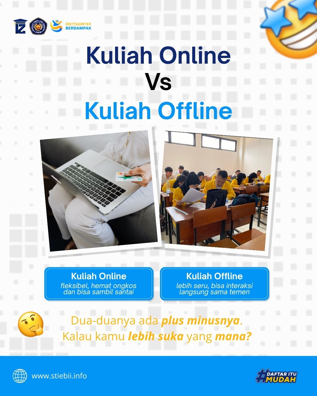 Kuliah Online dan Offline di Kampus STIE BII
