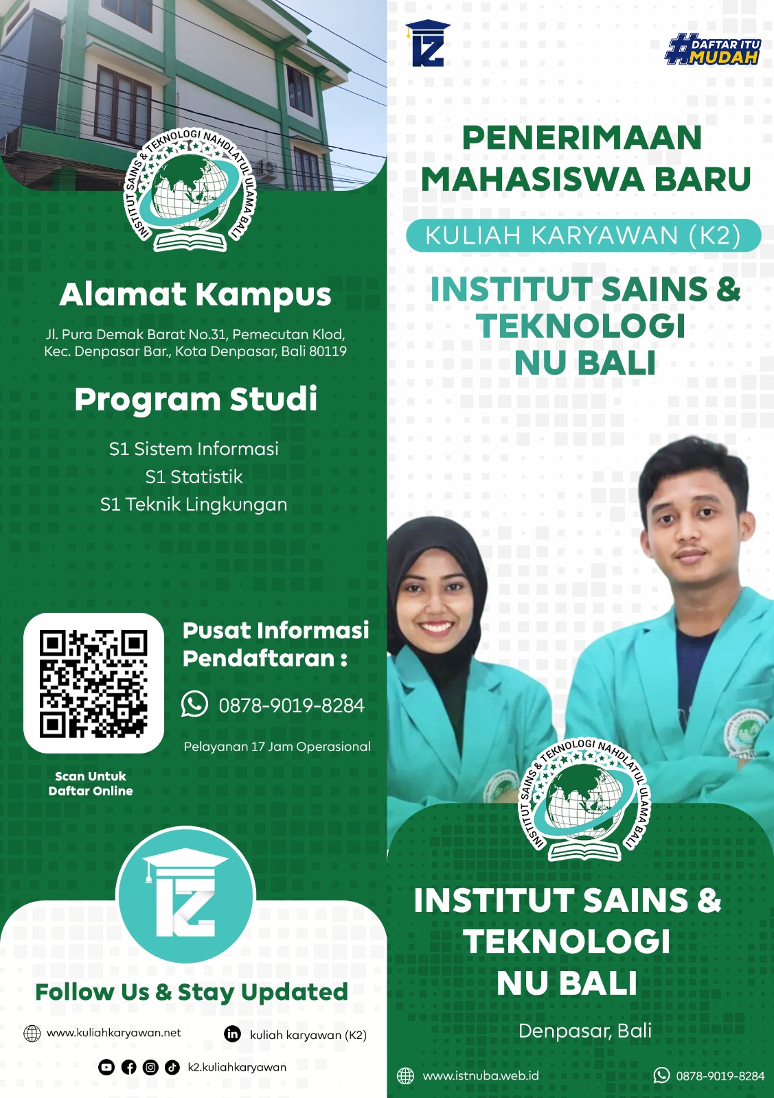 Kuliah Sore Kampus Institut Sains dan Teknologi NU Bali