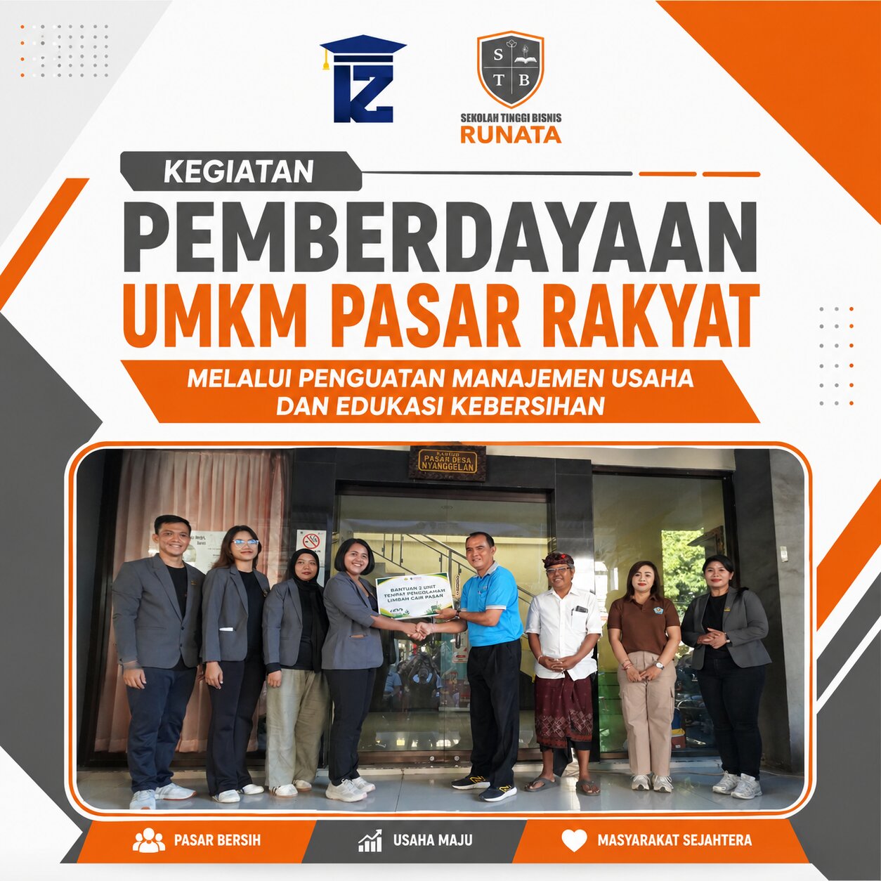 PKM Sekolah Tinggi Bisnis Runata di Pasar Rakyat