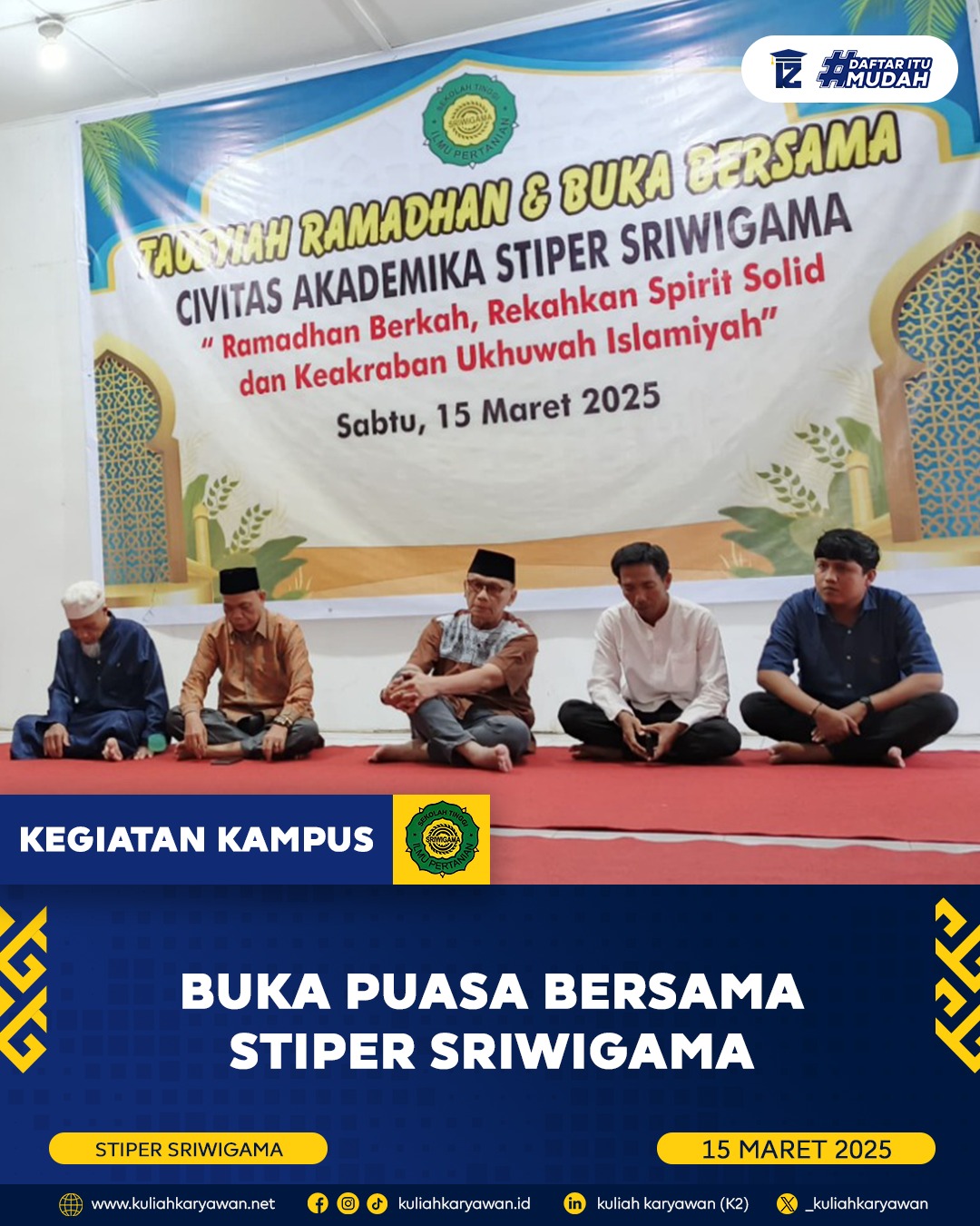 Kegiatan Buka Puasa Bersama STIPER Sriwigama 
