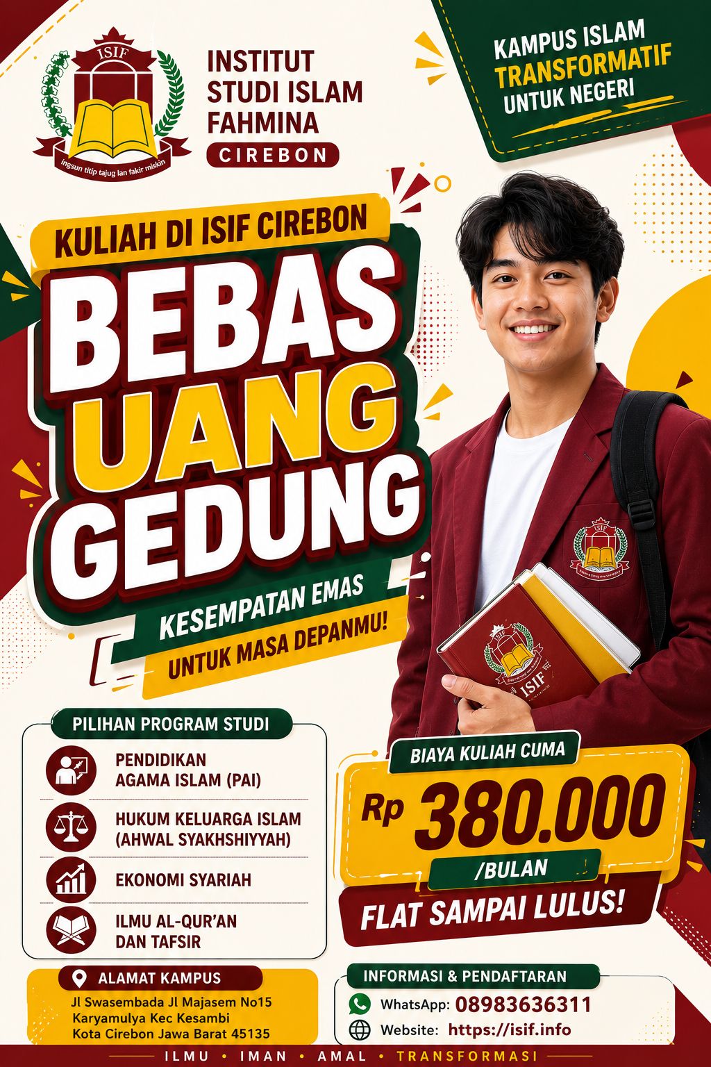 Bebas Uang Gedung Jadi Kesempatan Kuliah di ISIF Cirebon