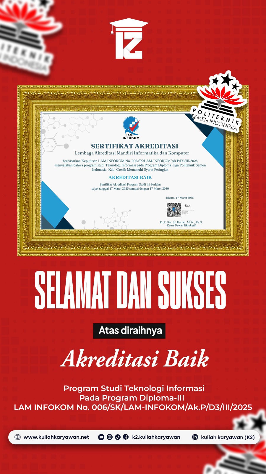 Akreditasi Prodi Teknologi Informasi
