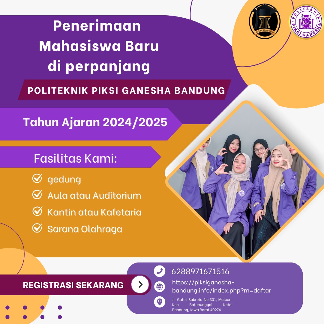 Program Kuliah Sambil Kerja Di POLITEKNIK PIKSI GANESHA BANDUNG