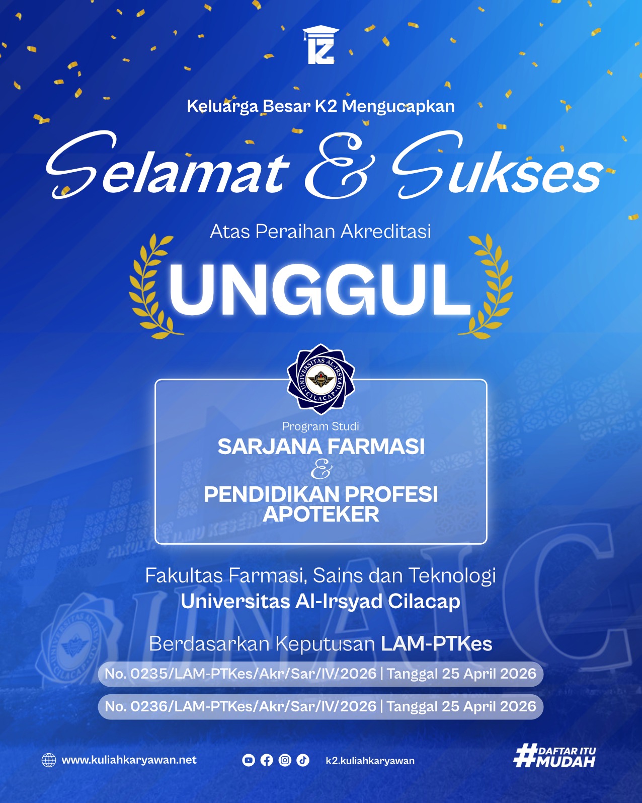 S1 Farmasi Universitas Al Irsyad Cilacap Akreditasi Unggul 