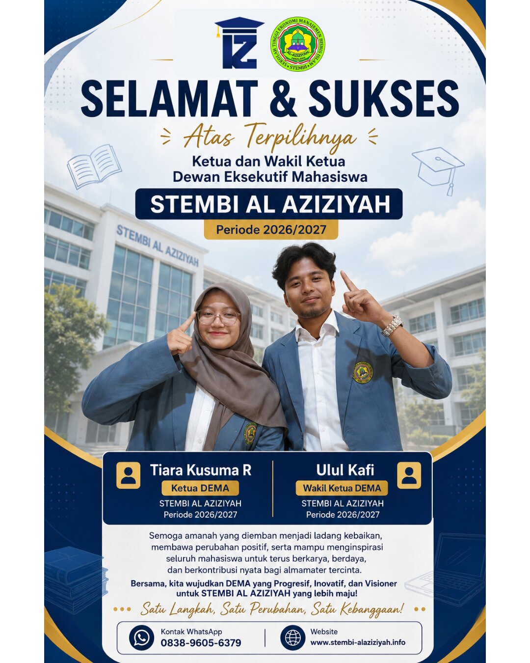 Resmi Terpilih Ketua & Wakil Ketua DEMA STEMBI Al Aziziyah Tahun 2026/2027