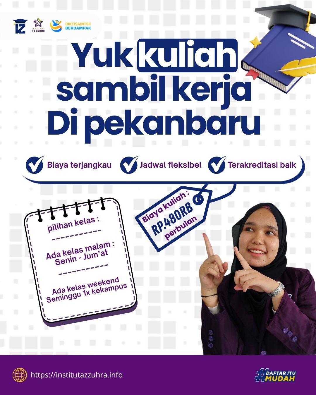 Institut Az Zuhra Tempat Kuliah Para Pekerja Di Pekanbaru