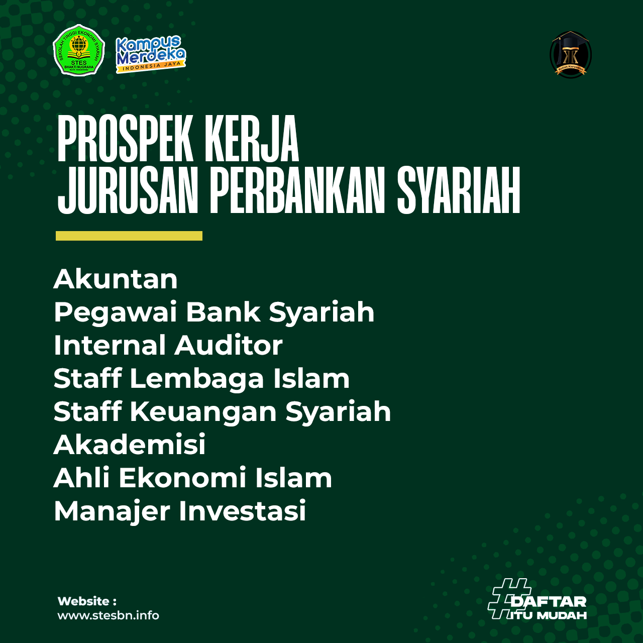Jadwal Kuliah STES Bhakti Nugraha