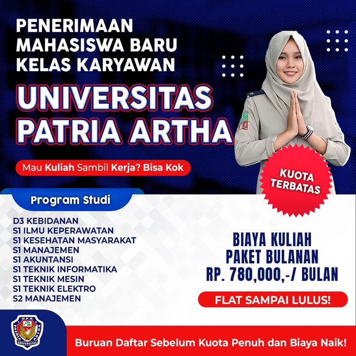 Kuliah Sambil Kerja di Universitas Patria Artha 