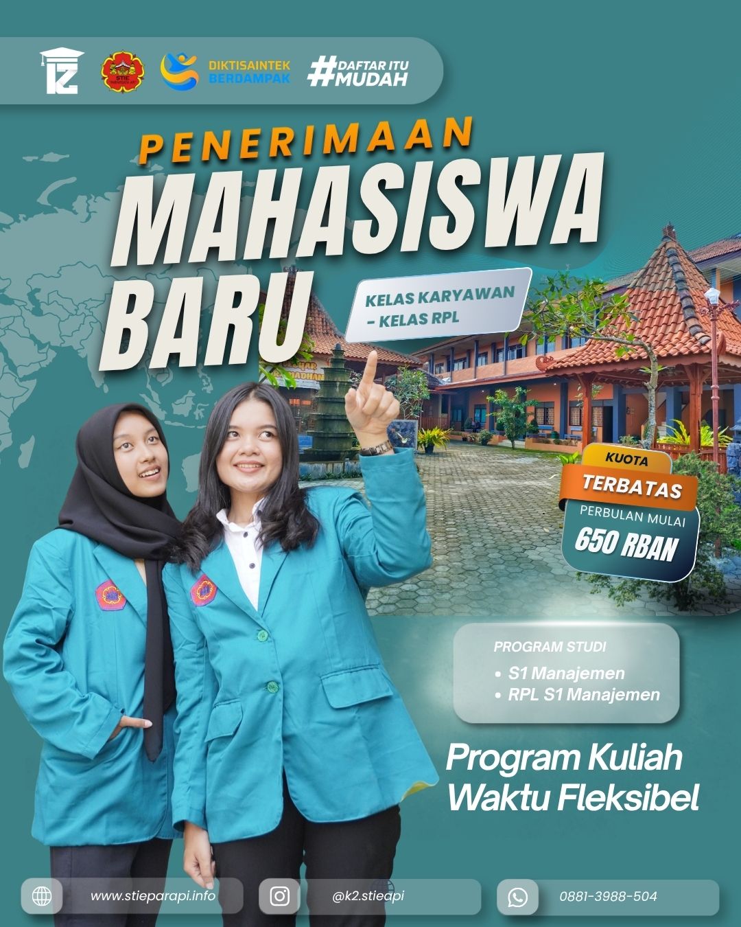 PMB Kuliah Karyawan K2 STIE Pariwisata API Yogyakarta Masih Terbuka Yuk Daftar Sekarang