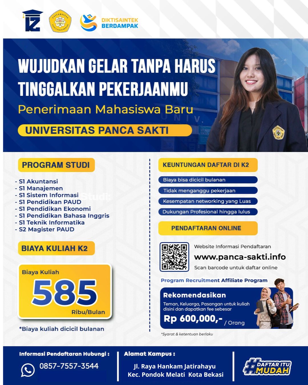 Pusat Informasi dan Pendaftaran Kuliah Universitas Panca Sakti Bekasi