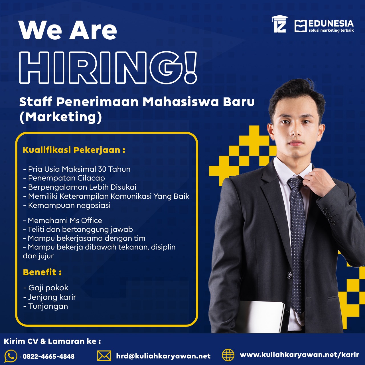 Staff Penerimaan Mahasiswa Baru (Marketing) Cilacap