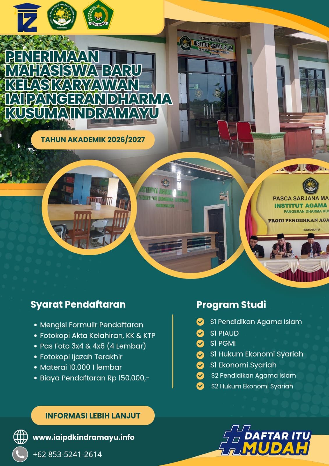 Penerimaan Mahasiswa Baru Kelas Karyawan IAI PDK Indramayu