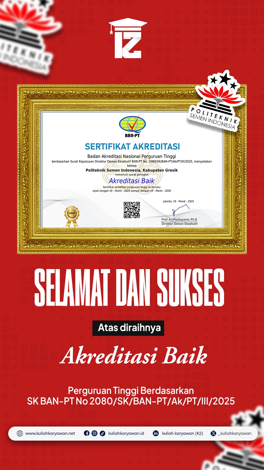 Akreditasi Politeknik Semen Indonesia