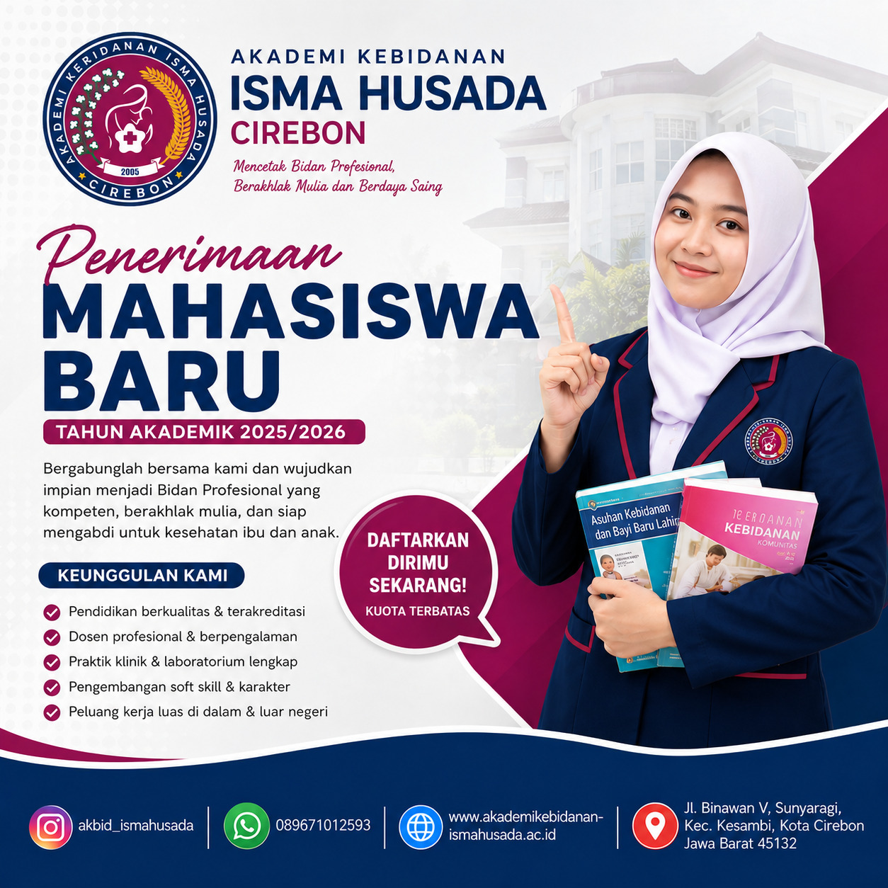 Penerimaan Mahasiswa Baru Akademi Kebidanan Isma Husada Cirebon