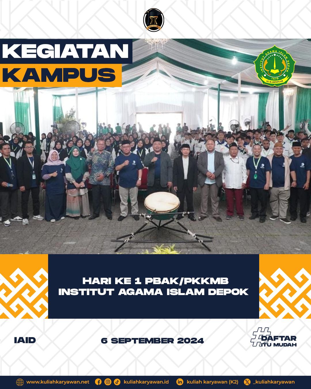 PBAK Mahasiswa Baru Tahun Ajaran 2024/2025 di IAID Al-Karimiyah