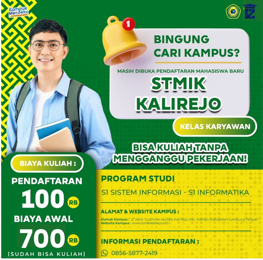 Alamat Kampus STMIK Kalirejo Lampung Tengah Kelas Karyawan
