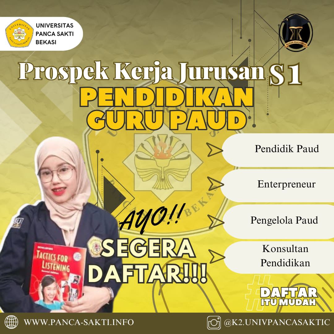 Prospek Kerja Lulusan Pendidikan Guru Paud Universitas Panca Sakti