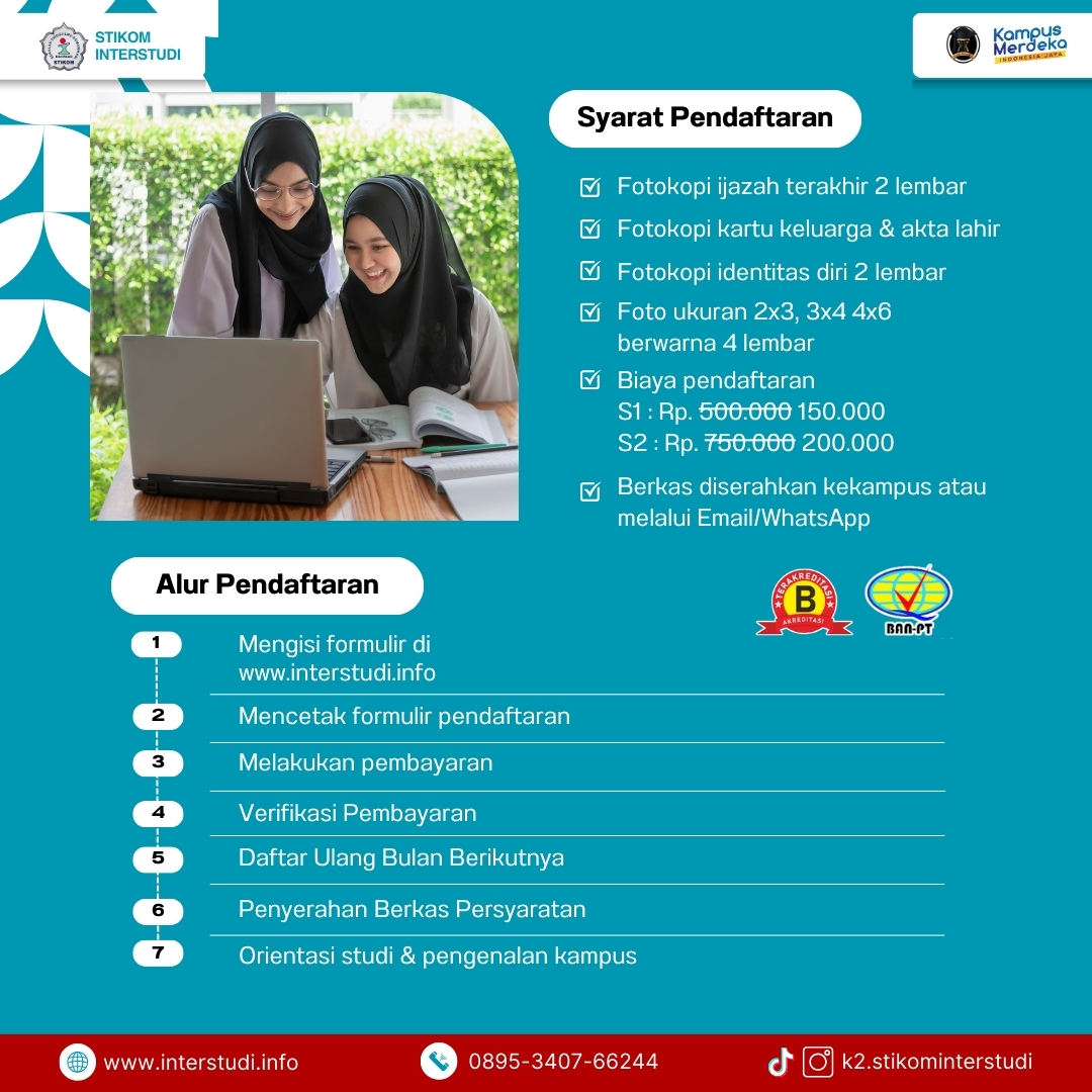 Syarat Pendaftaran Mahasiswa Baru Kelas Karyawan STIKOM InterStudi 2024-2025