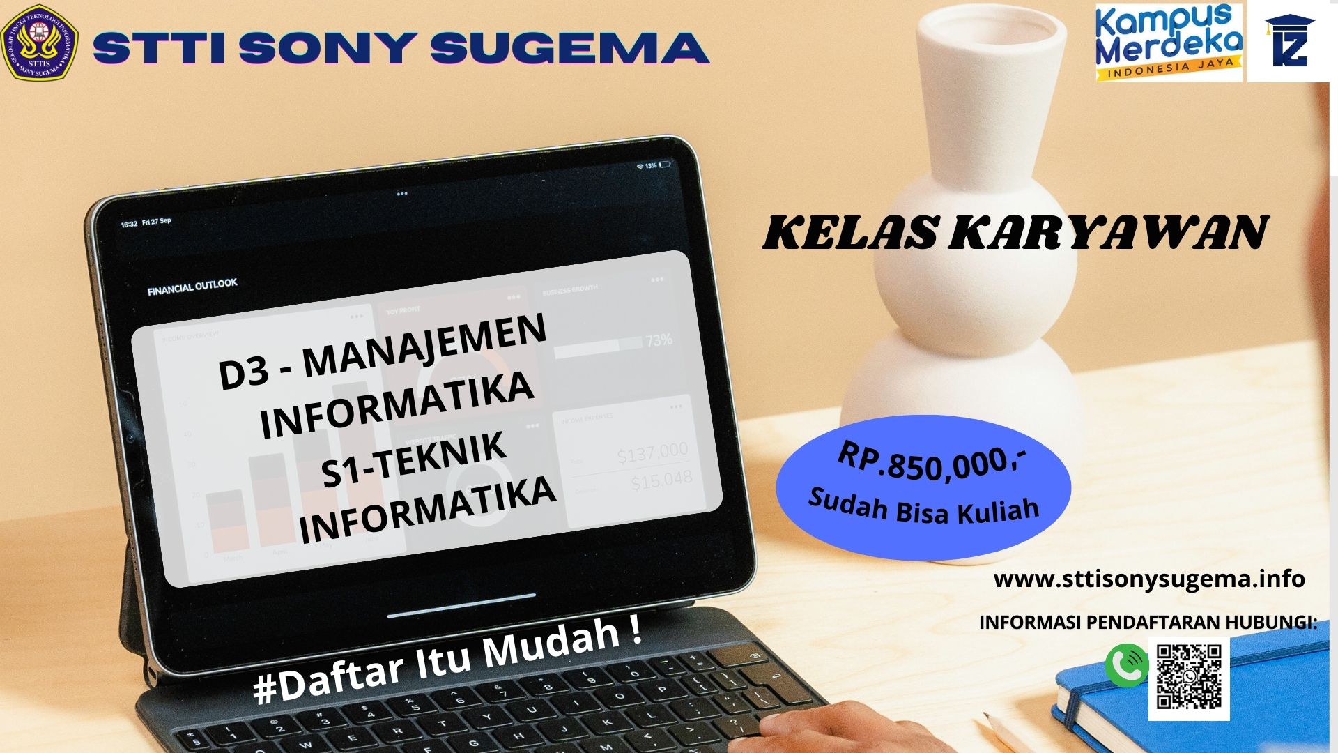 Kuliah Malam Kelas online STTI Sony Sugema Karawang