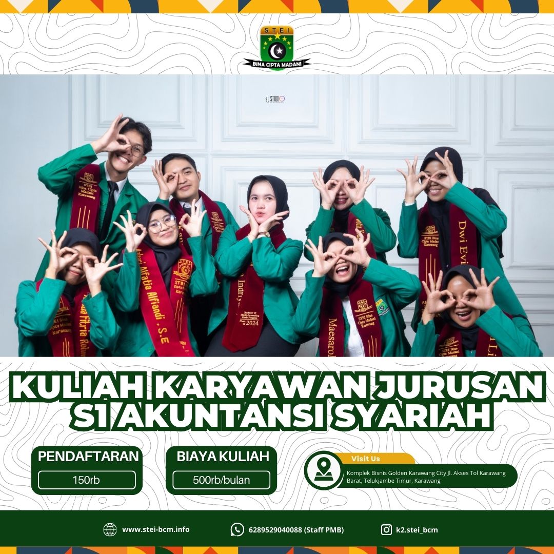 Jurusan Akuntansi Syariah di kampus K2 STEI Bina Cipta Madani Karawang