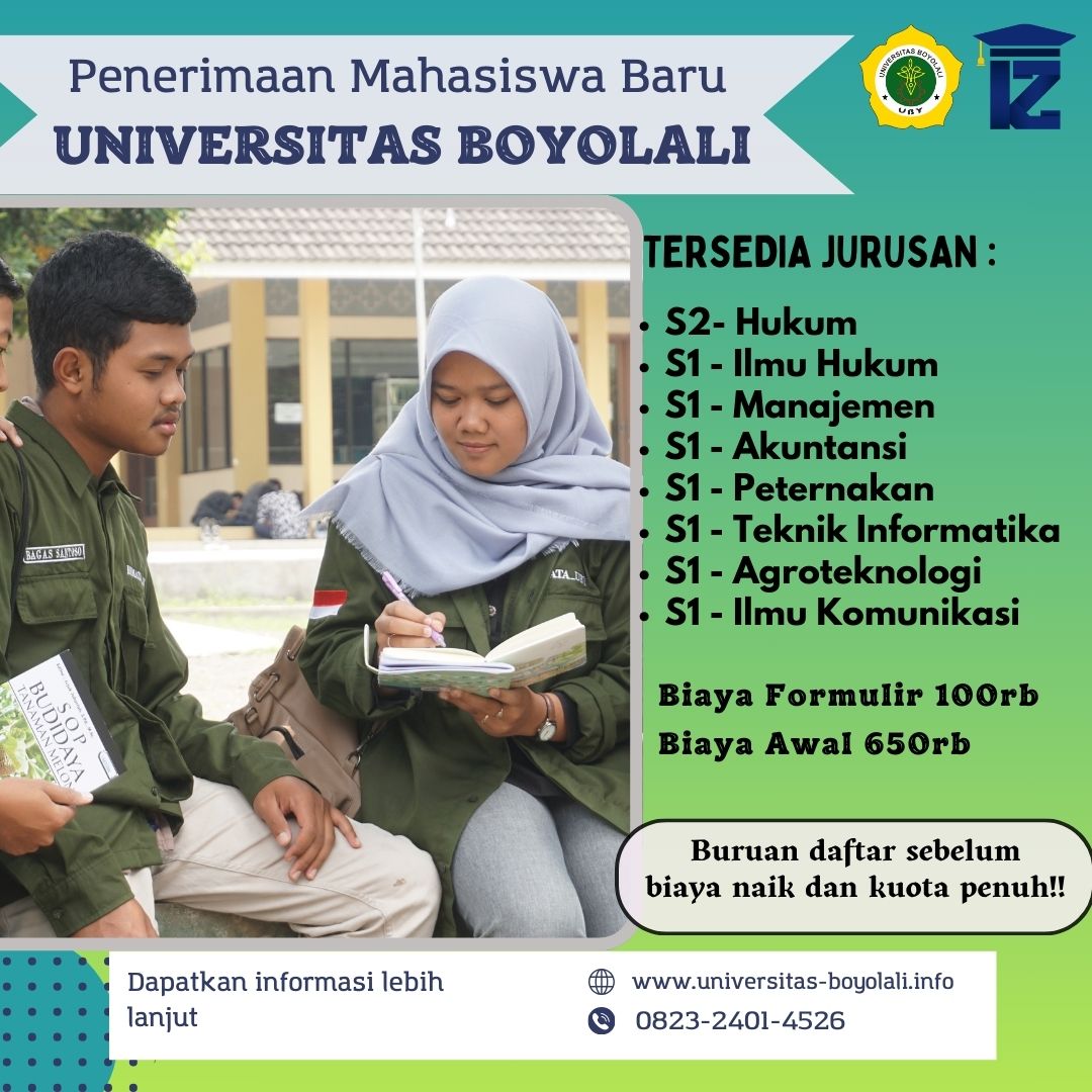 Biaya Pendaftaran Kelas Karyawan Universitas Boyolali K2