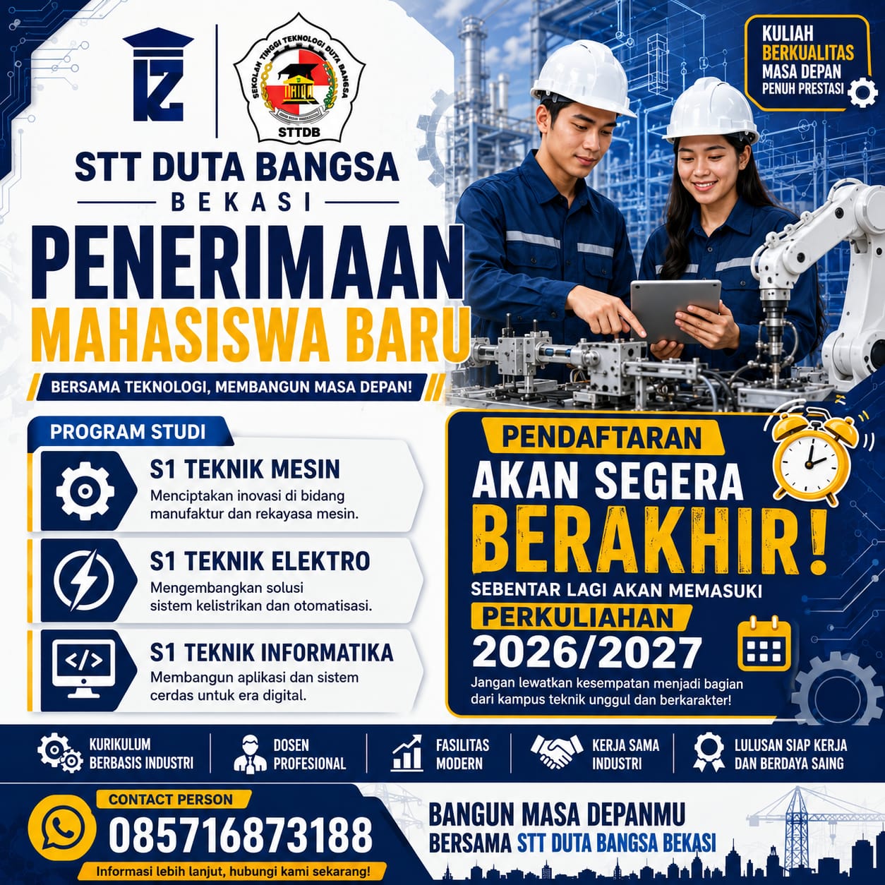 LAST CALL Penerimaan Mahasiswa Baru di STT Duta Bangsa