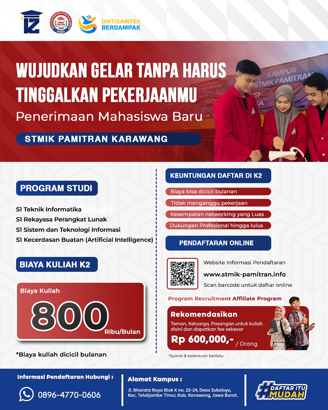 Wujudkan Gelar Tanpa Harus Tinggalkan Pekerjaanmu di Kelas Karyawan STMIK Pamitran Karawang