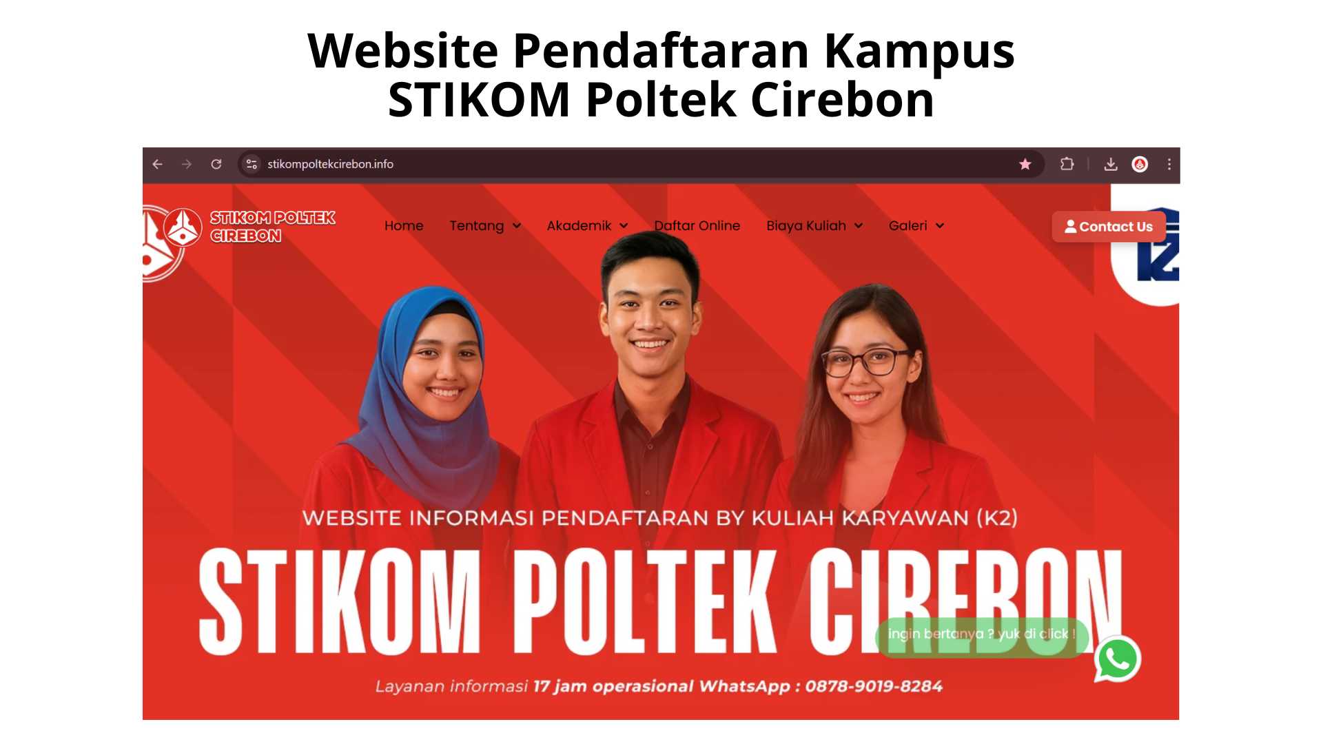 Website Pendaftaran Kelas Karyawan STIKOM Poltek Cirebon