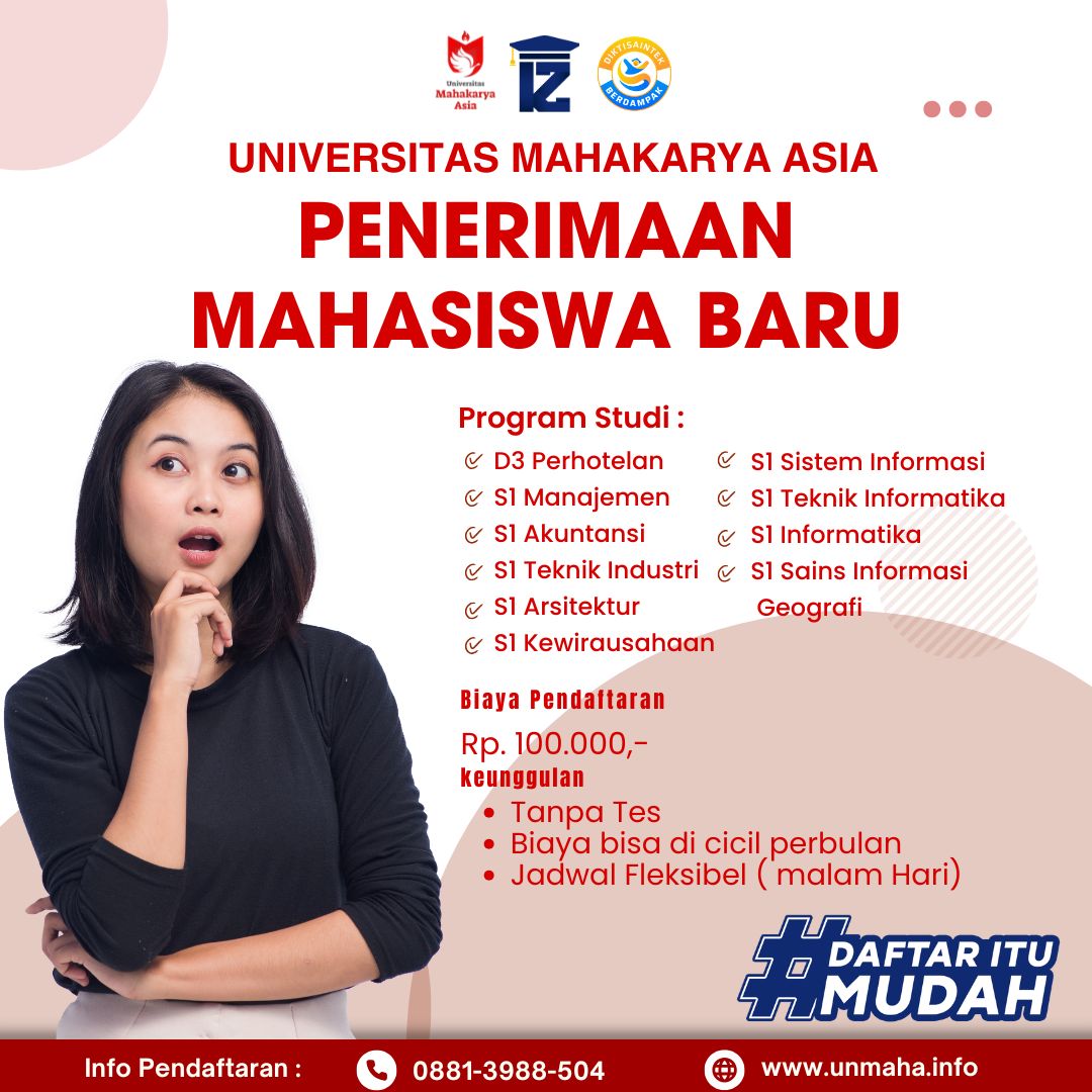 Kuliah Karyawan K2 di Yogyakarta dengan Jadwal Fleksibel di Universitas Mahakarya Asia