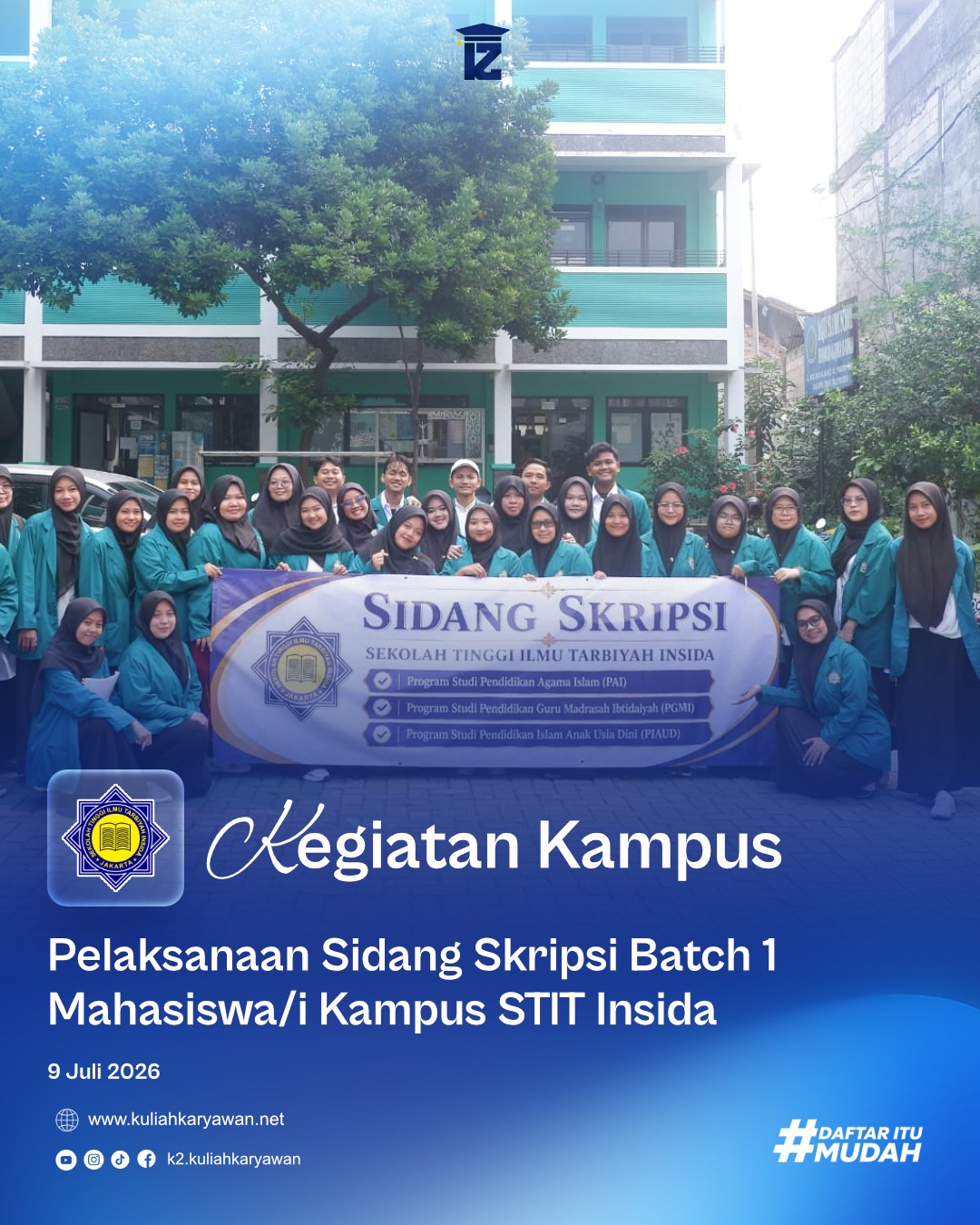 Sukses Sidang Skripsi Batch 1 STIT Insida