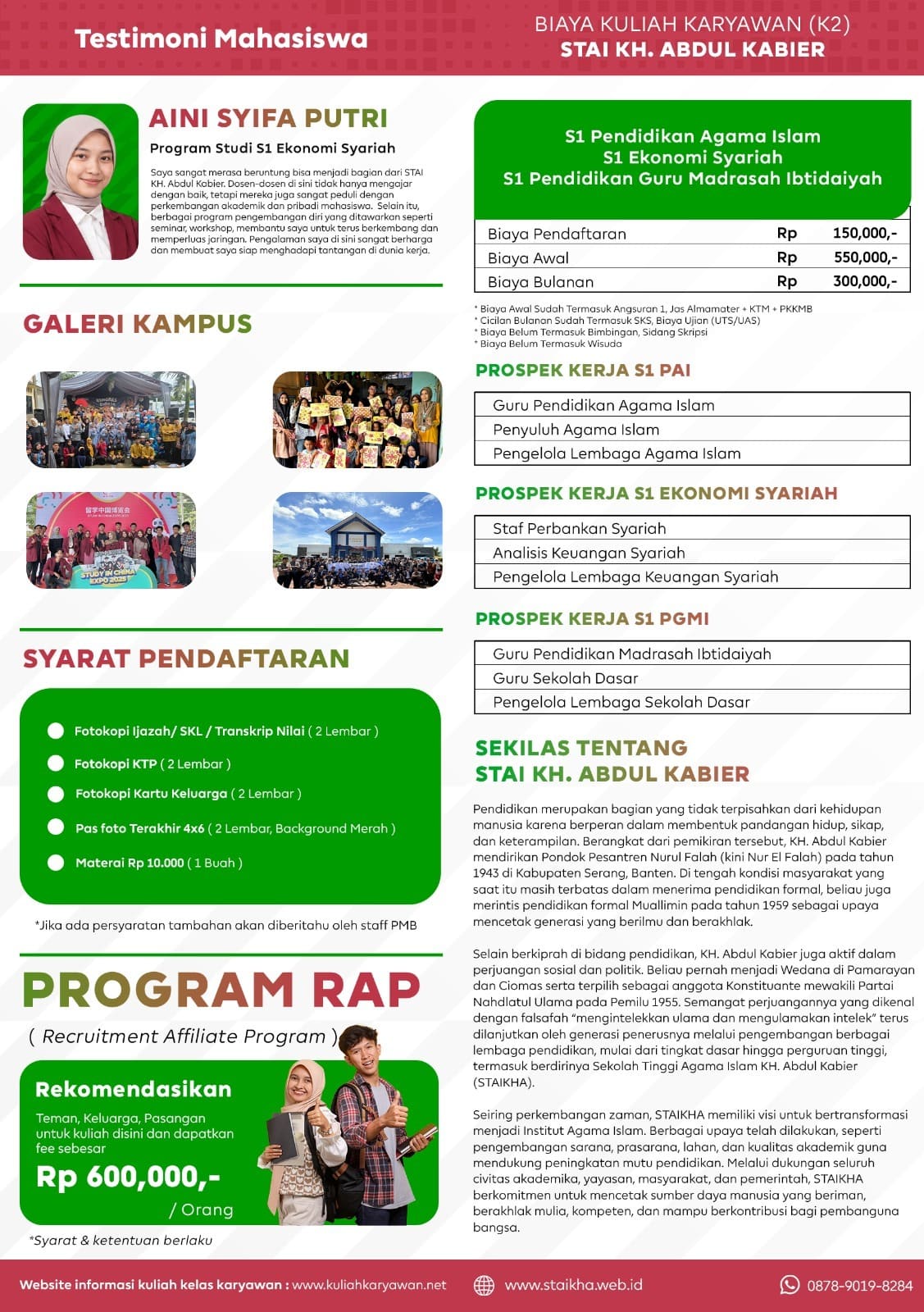 Prospek Kerja Lulusan S1 Kampus Terjangkau STAI. KH. Abdul Kabier Serang Banten