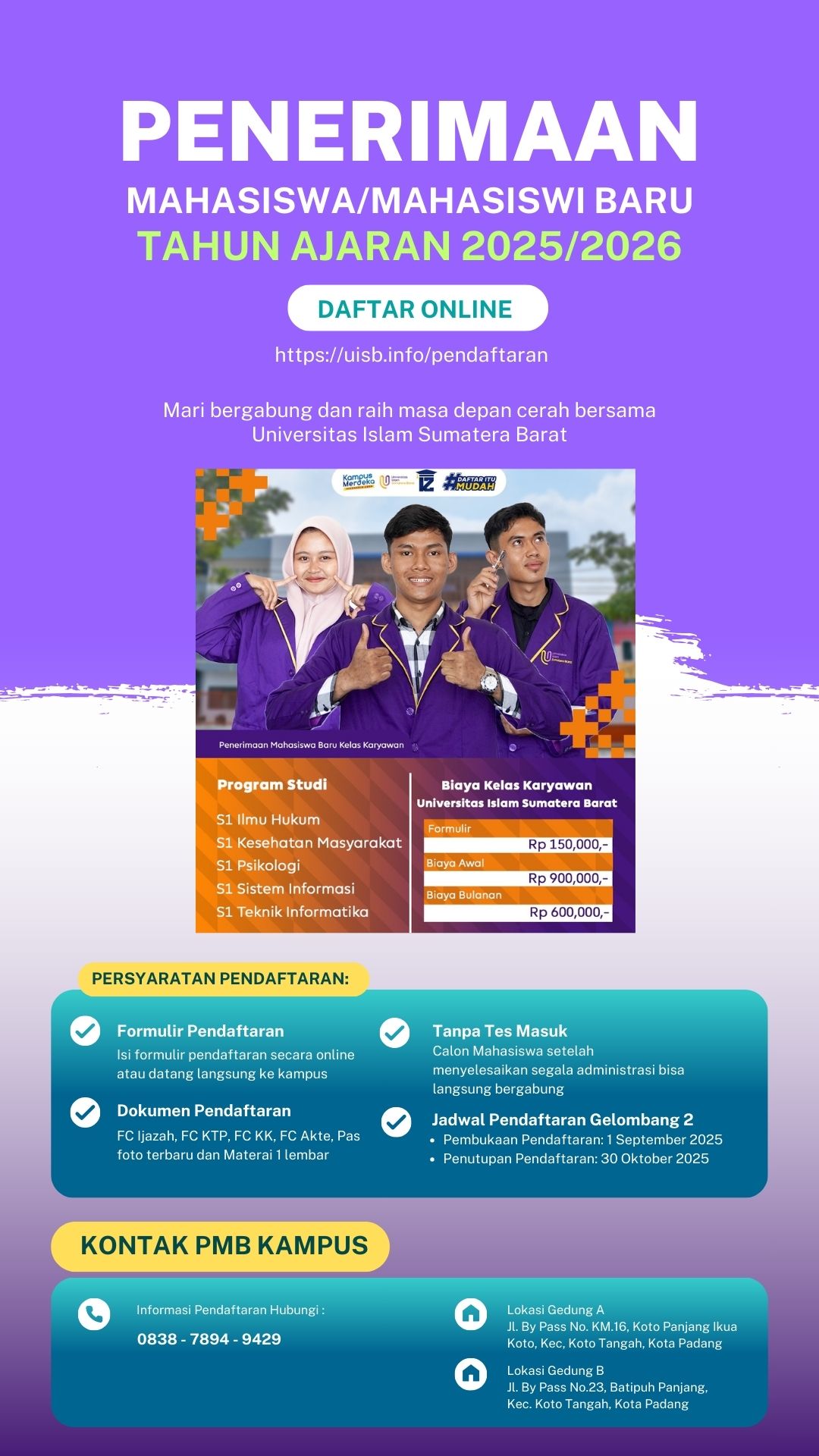 Kuliah Karyawan di kota padang Universitas Islam Sumatera Barat