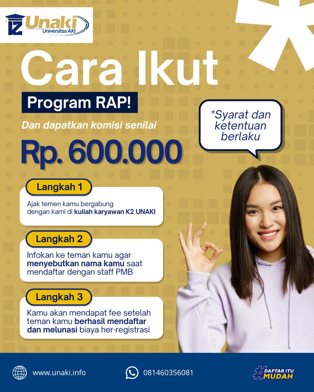 Perkuliahan Kelas Malam di Kampus UNAKI