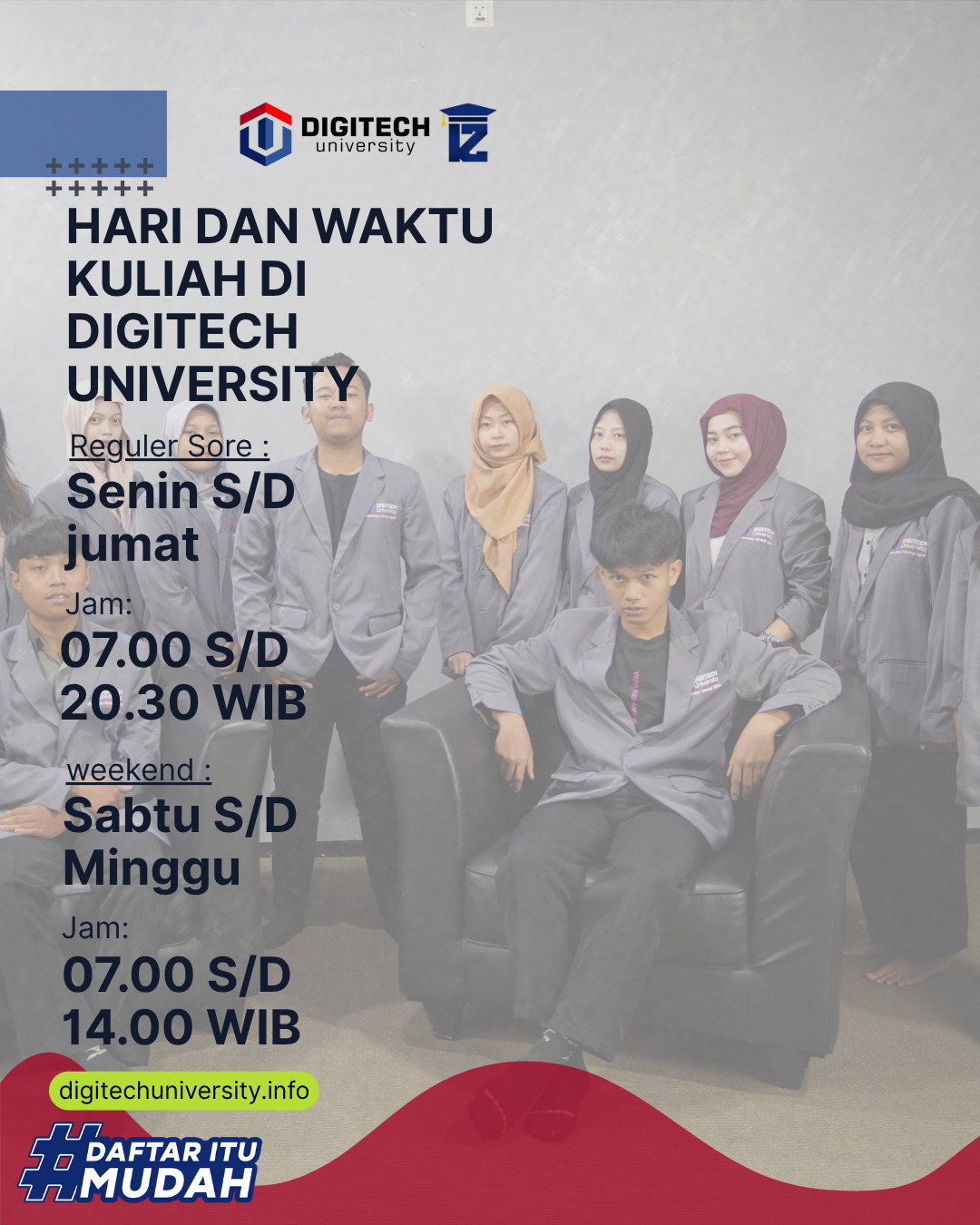 Hari dan Waktu Kuliah Karyawan di Digitech University