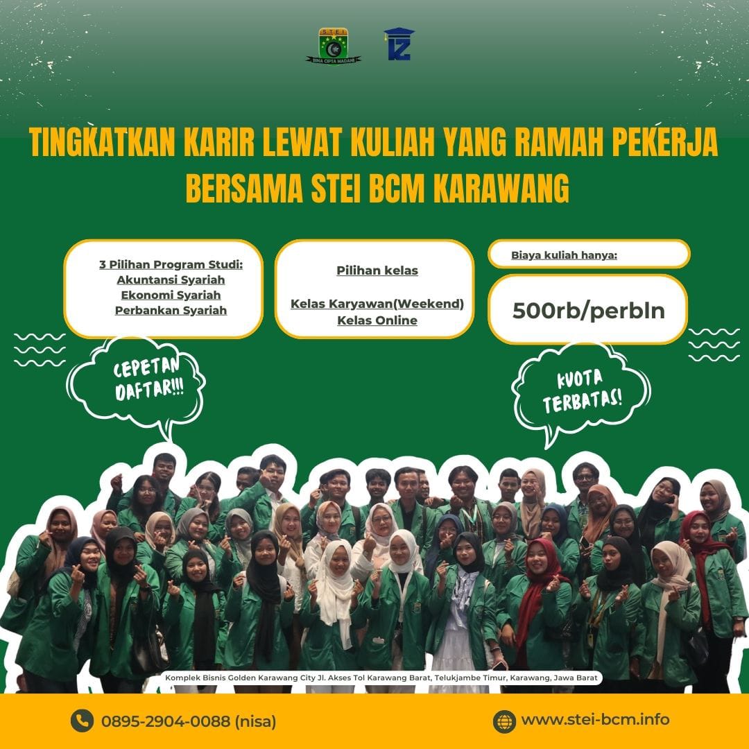 Tingkatkan Karier Lewat Kuliah yang Ramah Pekerja Bersama STEI BCM Karawang