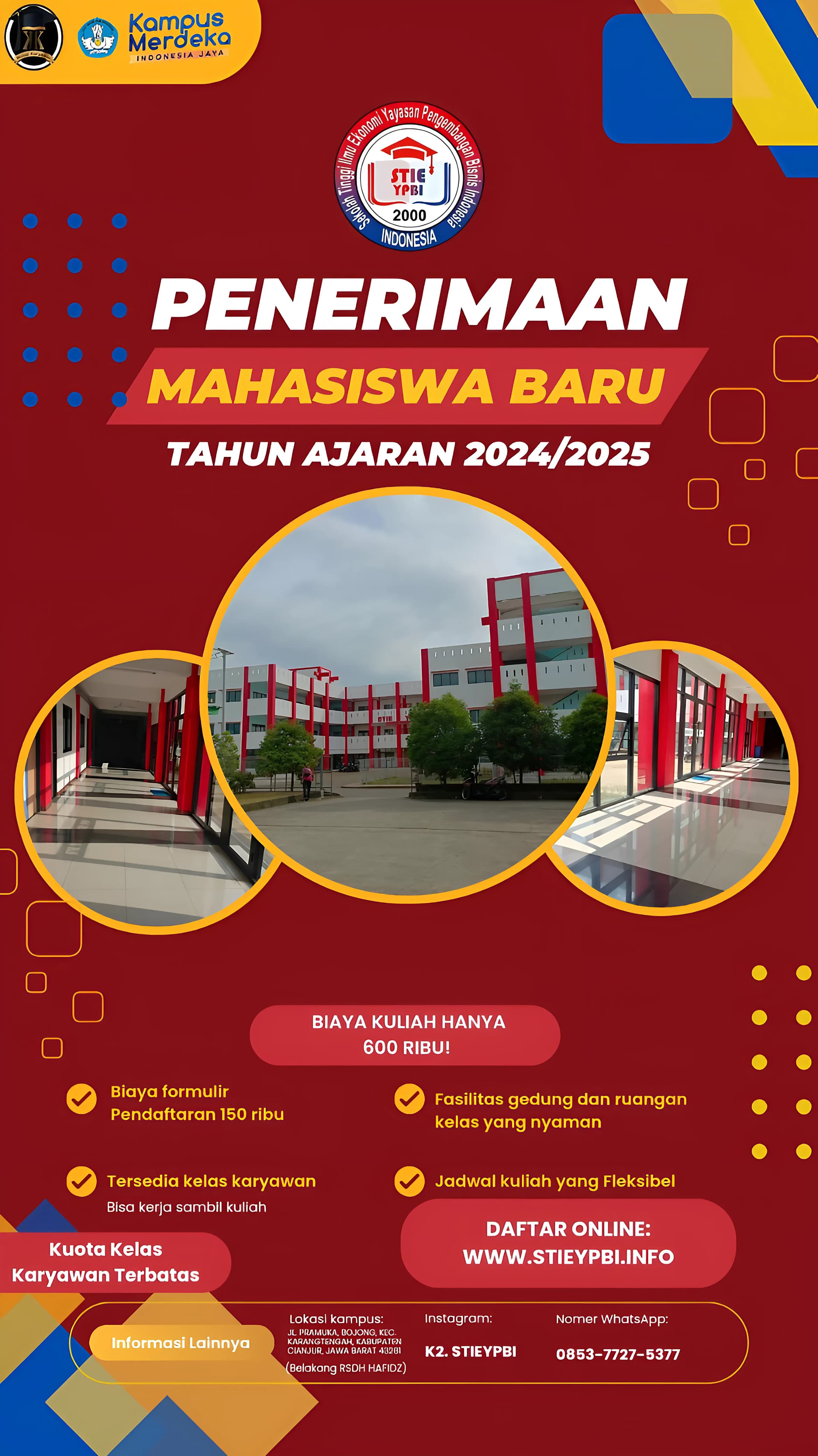 Kuliah kelas karyawan di cianjur kampus STIE YPBI