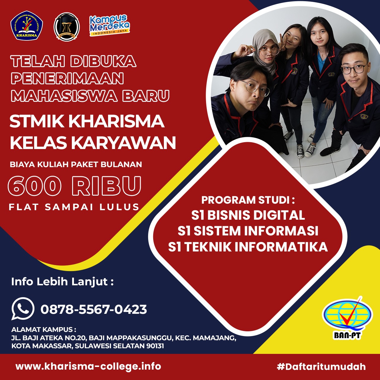 Formulir Pendaftaran Kampus STMIK Kharisma Makassar
