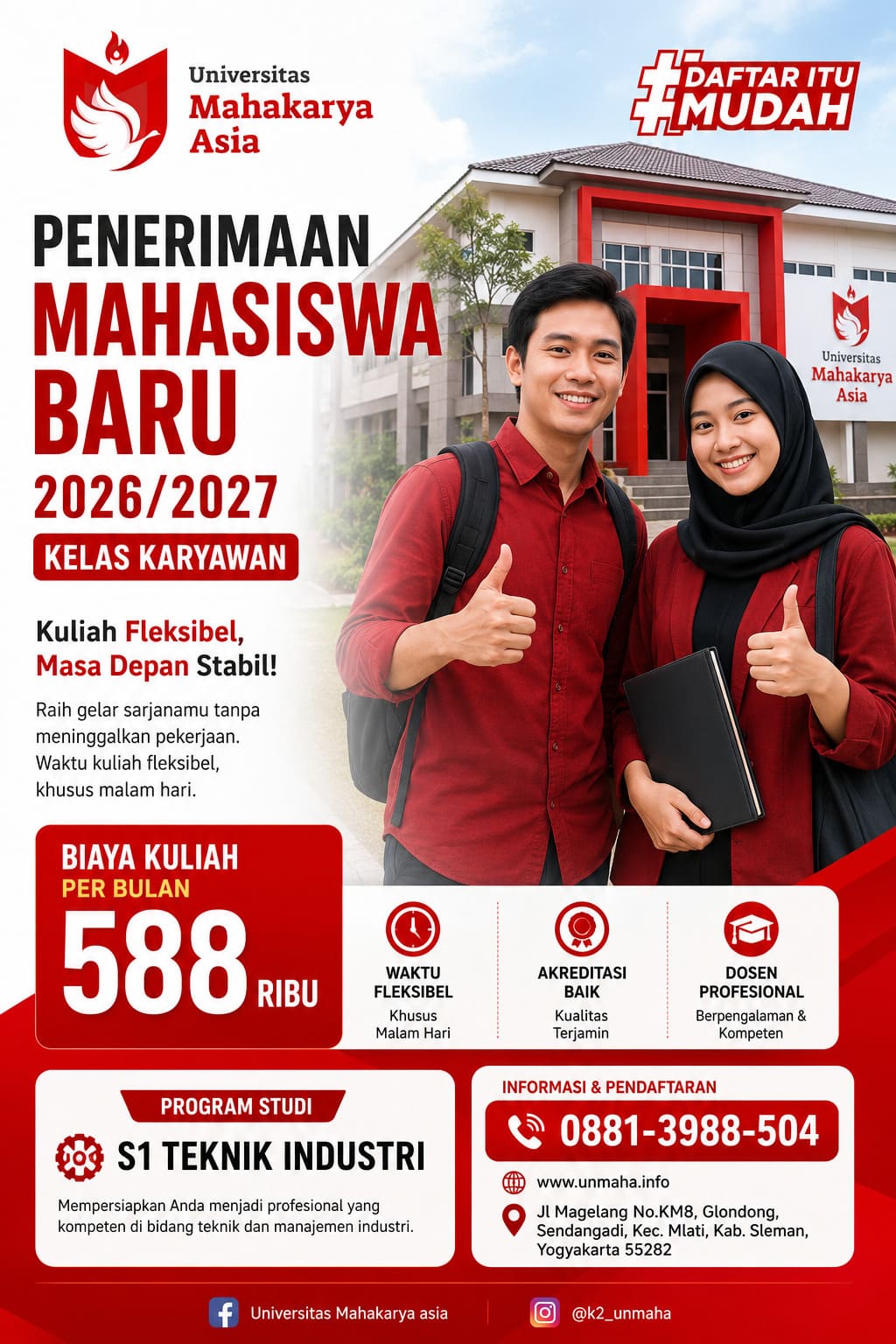 Jurusan Teknik Industri Kuliah Karyawan (K2) Universitas Mahakarya Asia, Solusi Kuliah Sambil Bekerj