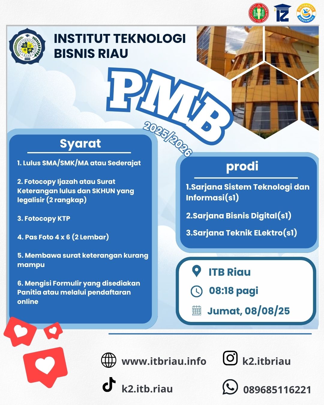 Bersama ITB Riau masa depan gemilang ada di genggamanmu