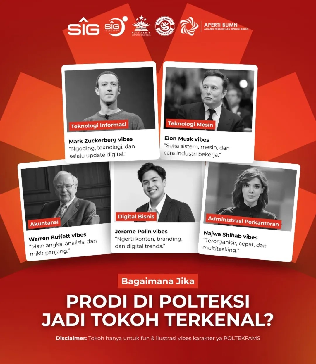Mengenal Prodi POLTEKSI Lewat Tokoh-Tokoh Inspiratif Dunia