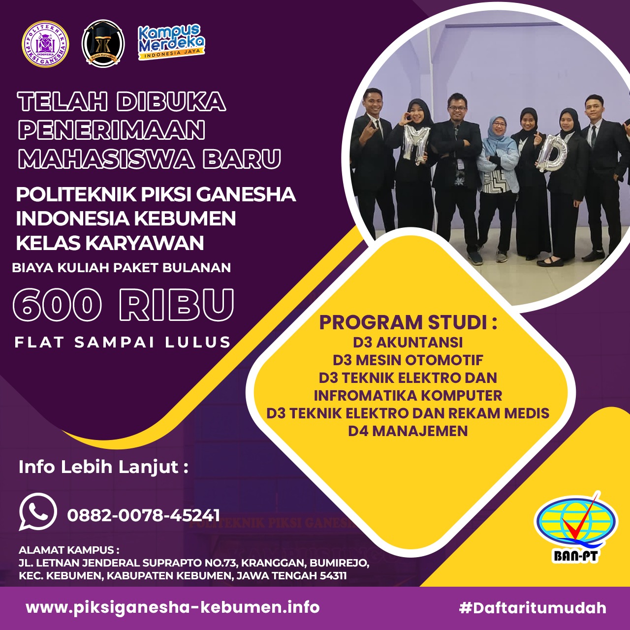 Awal Kuliah Tahun Ajaran Semester Ganjil 2024 2025 Politeknik Piksi Ganesha Indonesia Kebumen