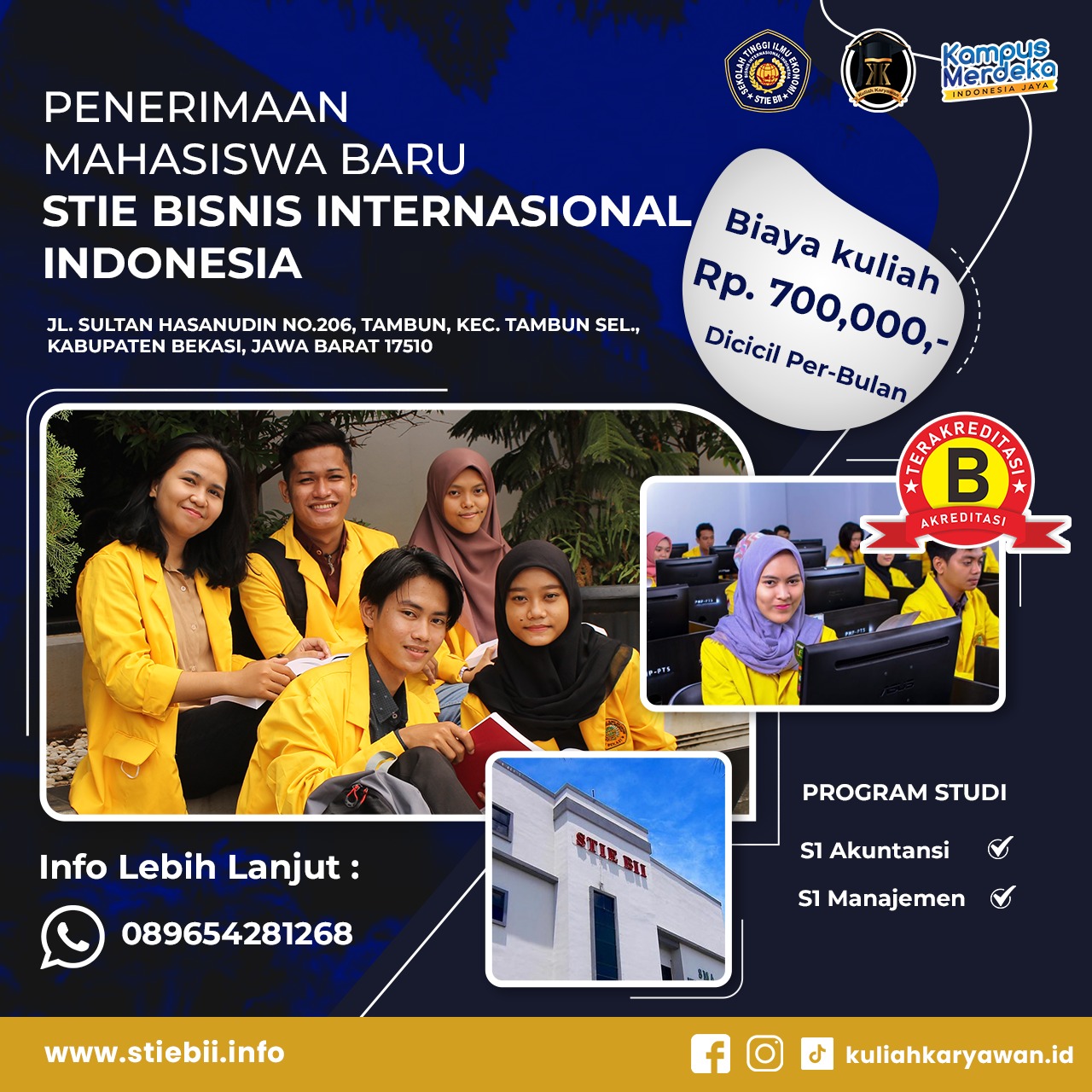 Cara Daftar Kuliah di Kampus STIE BII Bekasi