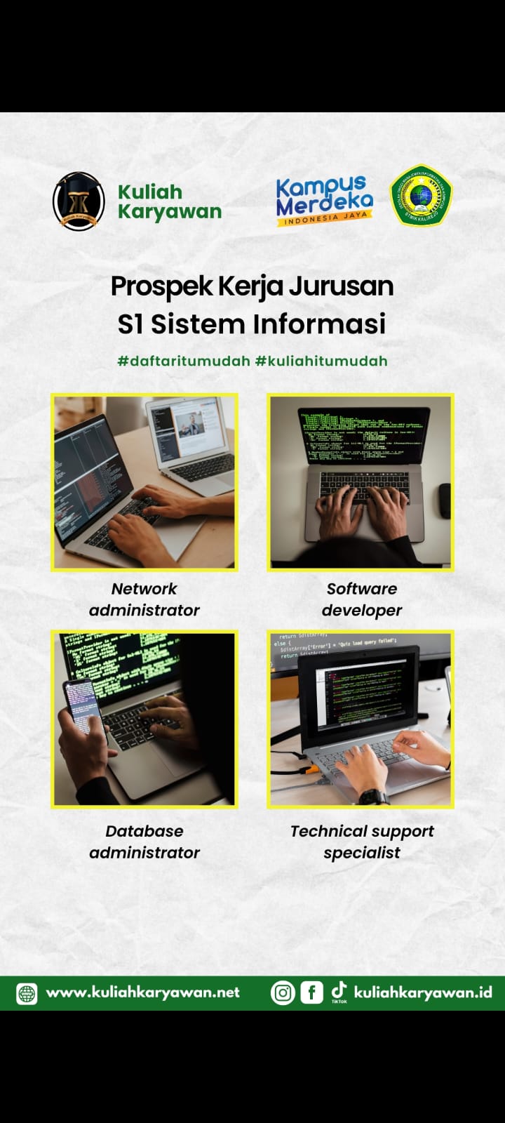 Prospek Kerja Jurusan Sistem Informasi Kampus STMIK Kalirejo Kelas Karyawan 